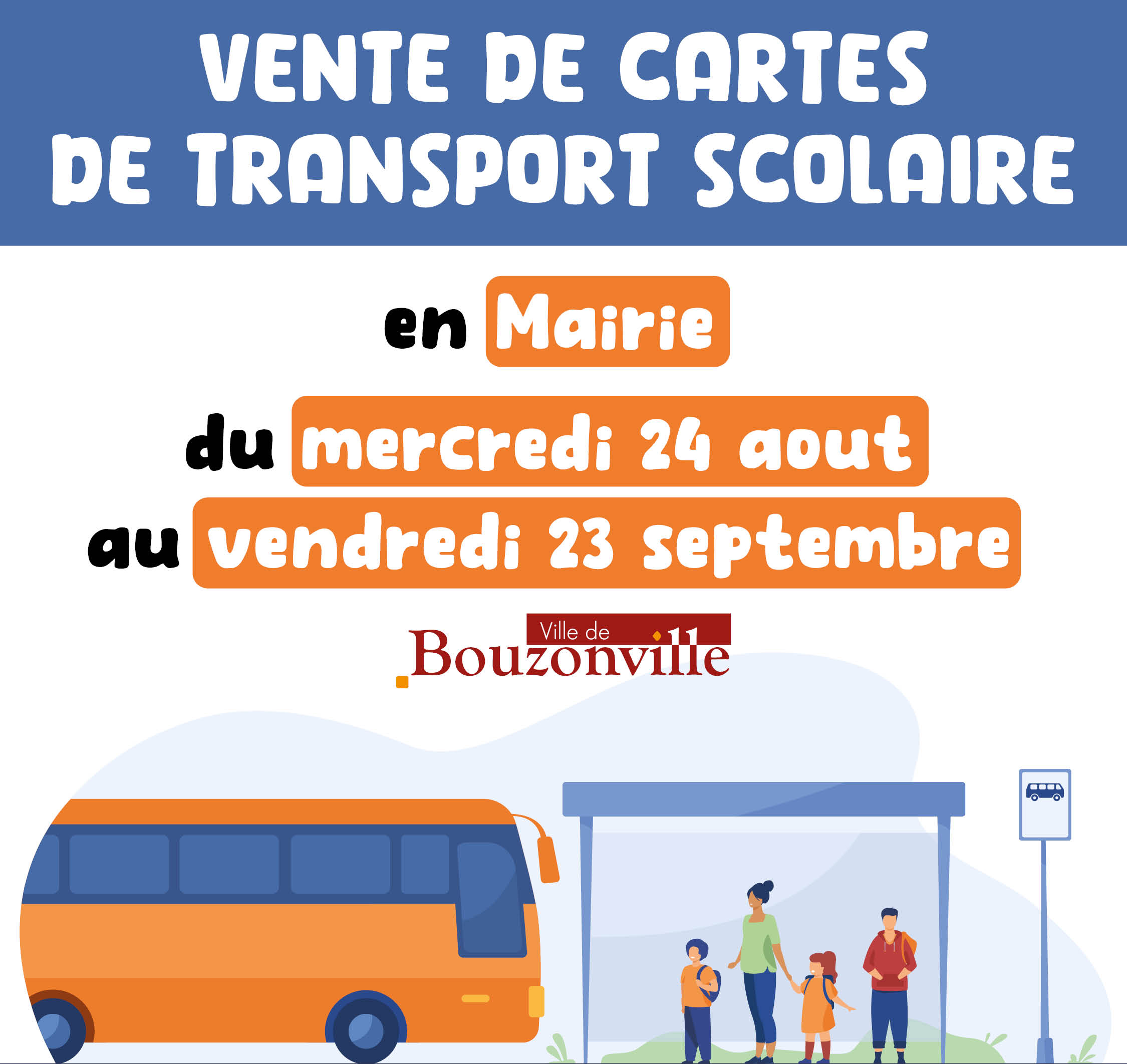 Vente de cartes scolaires 2022-2023